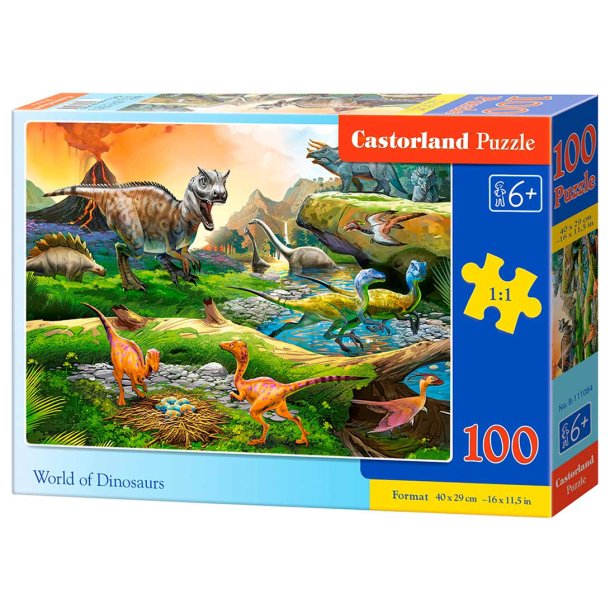 Castorland puslespil - Dinosauernes verden - 100 brikker
