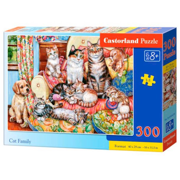 Castorland puslespil - Kattefamilie - 300 brikker