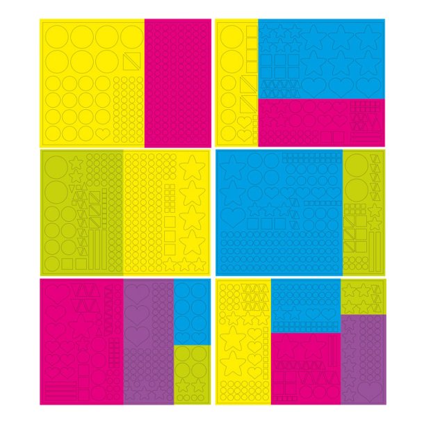 Stickers med form og farver - Hane