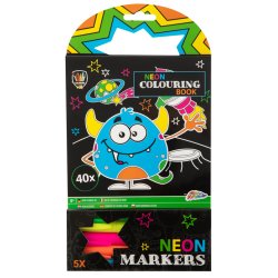 Monster malebog m. neon tusser