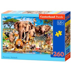 Castorland puslespil -  Dyr p� savannen - 260 brikker