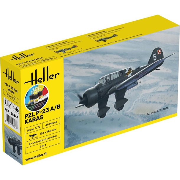 Heller PZL 23 Karas modellflygplan startpaket - 1:72