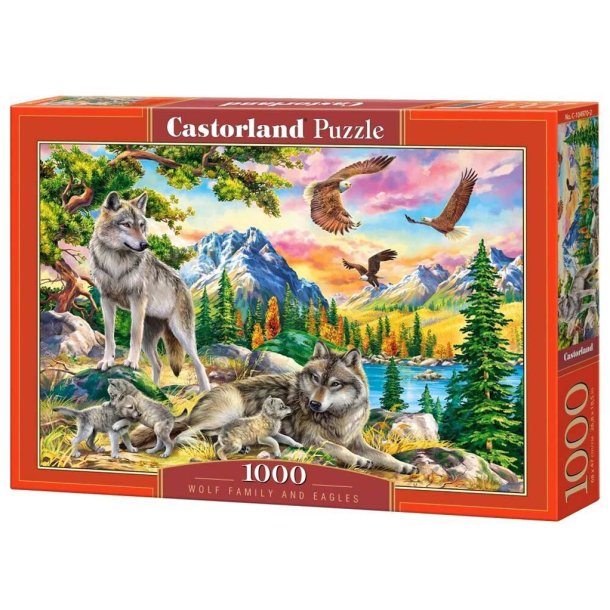 Castorland puslespil - Wolf Family and Eagles - 1000 brikker