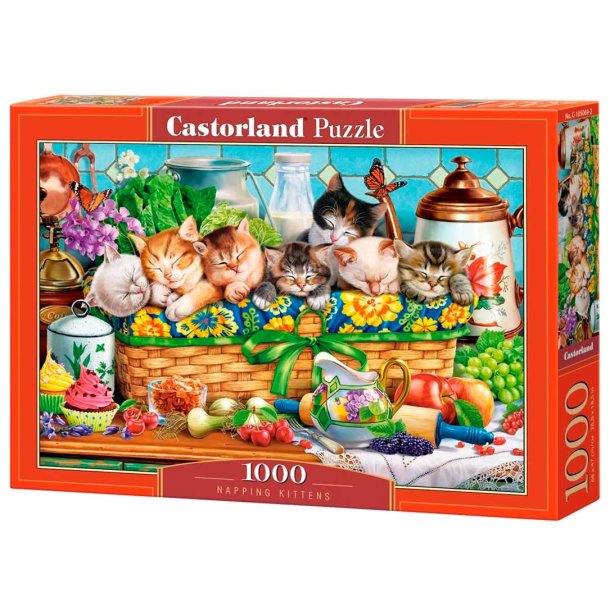 Castorland puslespil - Napping Kittens - 1000 brikker