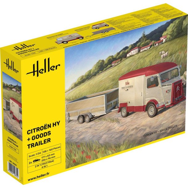 Heller Citron HY modelbil med trailer - 1:24