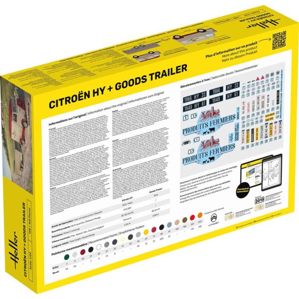Heller Citron HY modelbil med trailer - 1:24