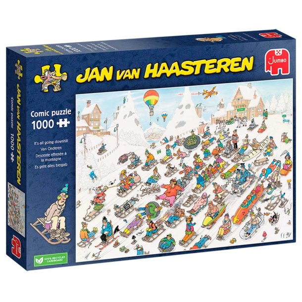 Jan van Haasteren 1000 brikker - Its all going downhill