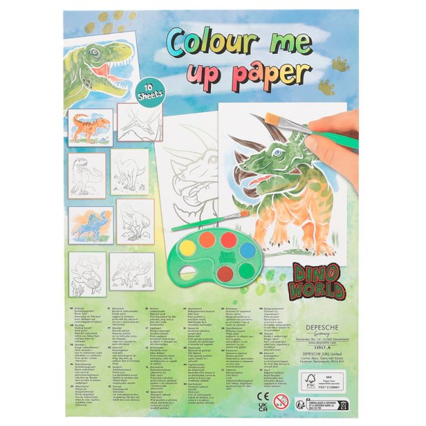 Dino World Colour Me up papir