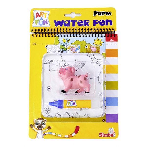 Art & Fun vattenmlarbok med gris