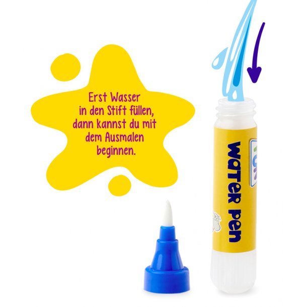 Art & Fun vattenmlarbok med giraff