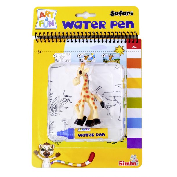 Art & Fun vattenmlarbok med giraff