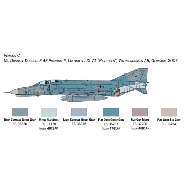 Italeri 1:72 F-4E/F Phantom II - Modellflygplan