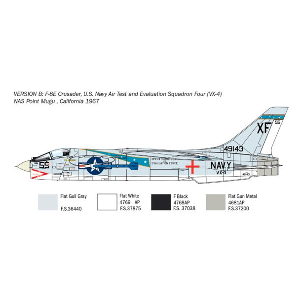 Italeri 1:72 F-8E Crusader - Modellflygplan