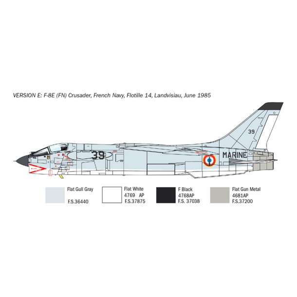 Italeri 1:72 F-8E Crusader - Modellflygplan