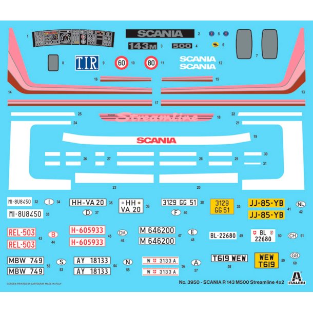 Italeri 1:24 Scania R143 M 500 Streamline 4x2 - Modellastbil
