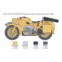 Italeri 1:9 ZUNDAPP KS 750 with Sidecar - Modelmotorcykel