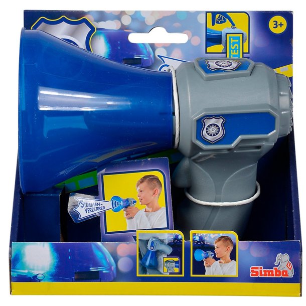 Politi megafon med lydeffekter