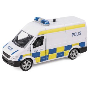 Polisbil i metall med ljus & ljud (SE)