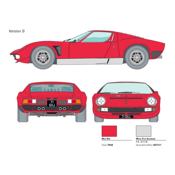 Italeri Lamborghini Miura Jota SVJ - 1:24