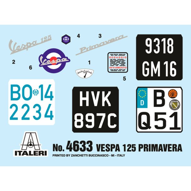 Italeri Vespa 125 Primavera - 1:9
