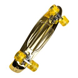 Skateboard med lys - Guldfarvet