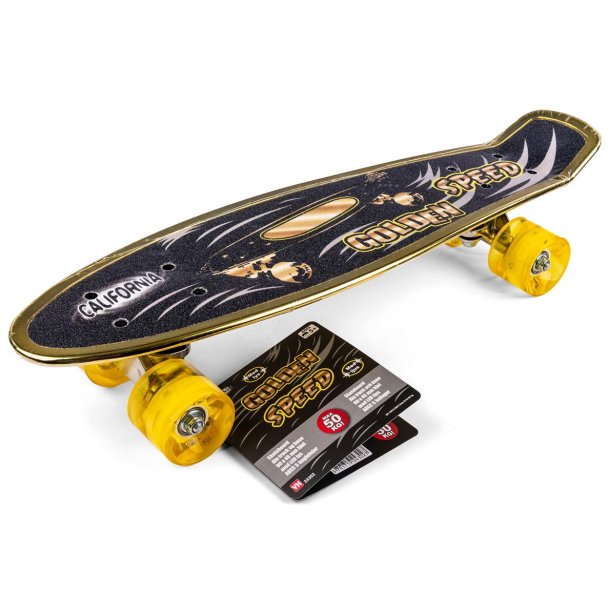 Skateboard med lys - Guldfarvet