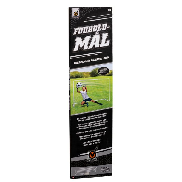 Fodbold ml stort i metal 183 x 122 cm.