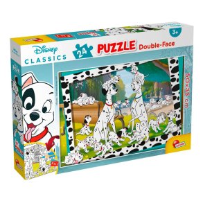 Disney dobbeltsidet puslespil med 101 dalmatinere