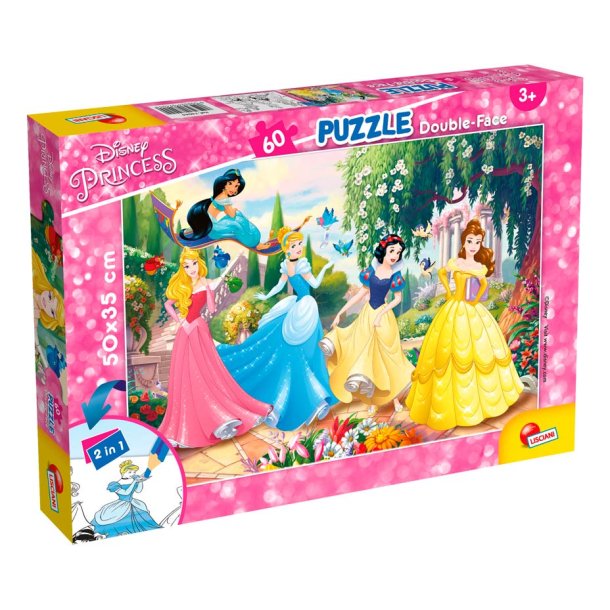 Disney dobbeltsidet puslespil med Prinsesser