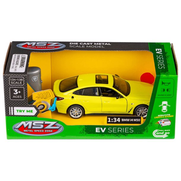BMW i4 M50 elbil 1:34 lime