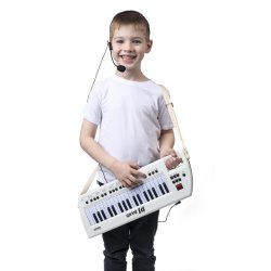 Keyboard med headset og rem