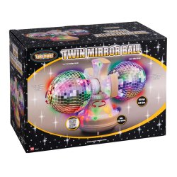 Twin spejlkugle med LED lys