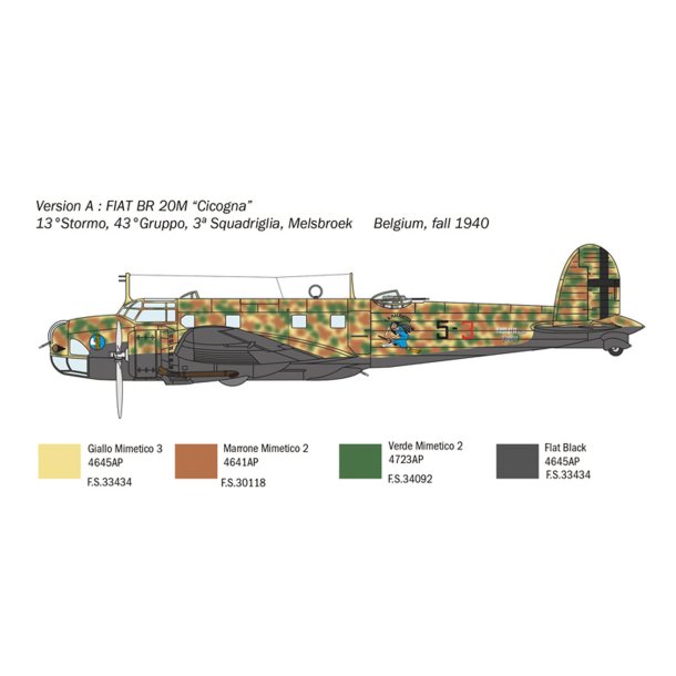 Italeri 1:72 Fiat BR.20 Cicogna - Modelfly