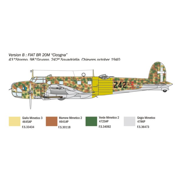 Italeri 1:72 Fiat BR.20 Cicogna - Modelfly