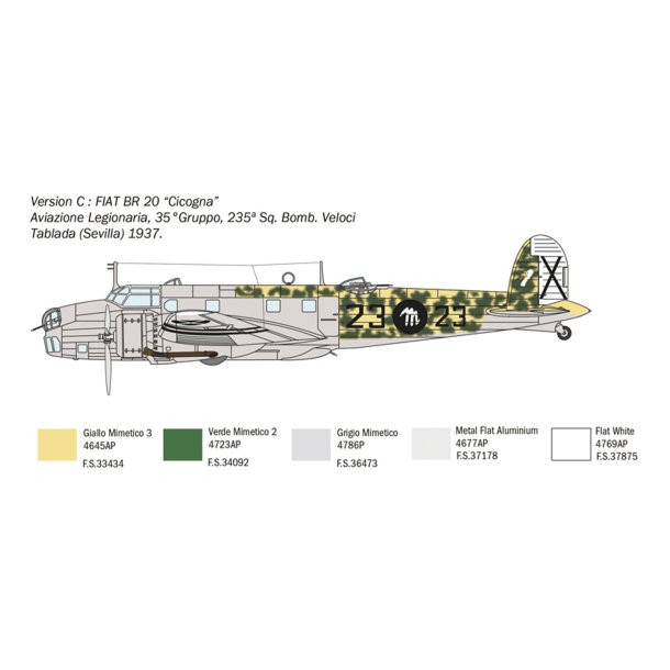 Italeri 1:72 Fiat BR.20 Cicogna - Modelfly