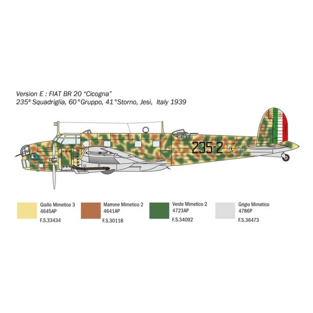 Italeri 1:72 Fiat BR.20 Cicogna - Modelfly