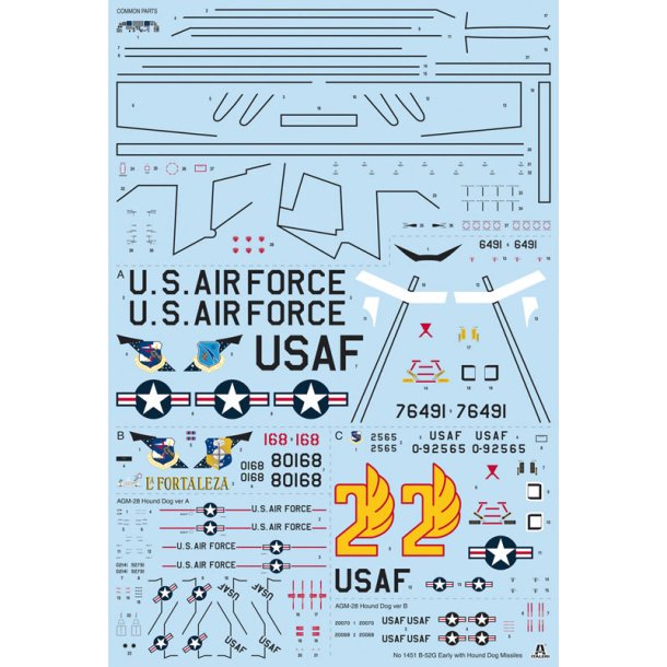 Italeri 1:72 B-52G Stratofortress Early version with Hound Dog Missiles - Modelfly