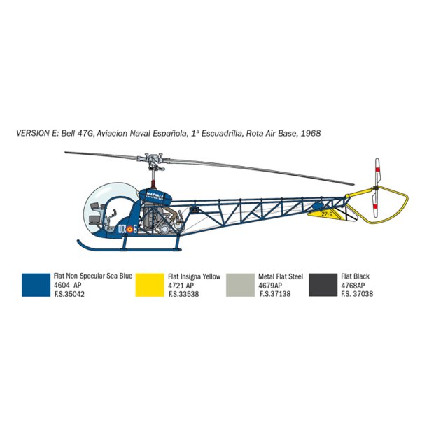Italeri 1:48 OH-13 Sioux - Modelhelikopter