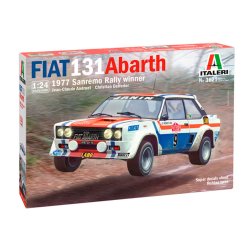 Italeri 1:24 Fiat 131 Abarth 1977 Sanremo Rally Winner - Modelbil
