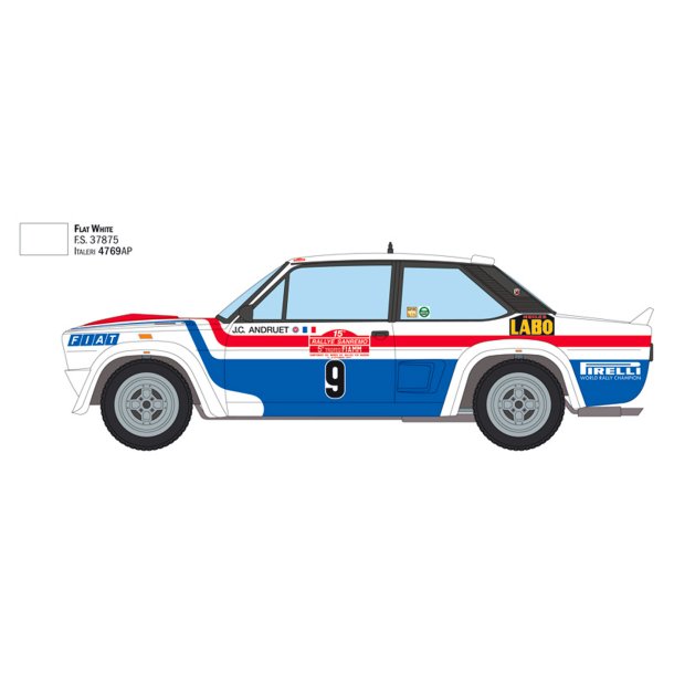 Italeri 1:24 Fiat 131 Abarth 1977 Sanremo Rally Winner - Modelbil
