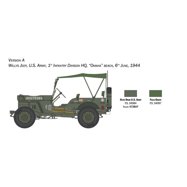 Italeri 1:24 Willys Jeep MB 80-rsjubileum 1941-2021 - Modellbil