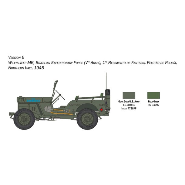 Italeri 1:24 Willys Jeep MB 80-rsjubileum 1941-2021 - Modellbil