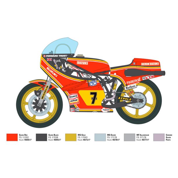 Italeri 1:9 Suzuki RG 500 XR27 - Modelmotorcykel