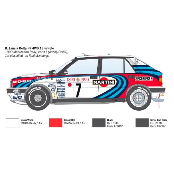Italeri 1:12 Lancia Delta HF integrale 16v - Modelbil