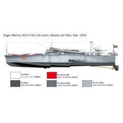 Italeri 1:35 M.A.S 563/568 m. bestning - Modelskib