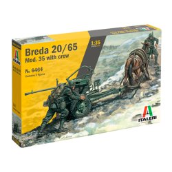 Italeri 1:35 Breda 20/65 Mod. 35 med mandskab - Antilyftskytskanon