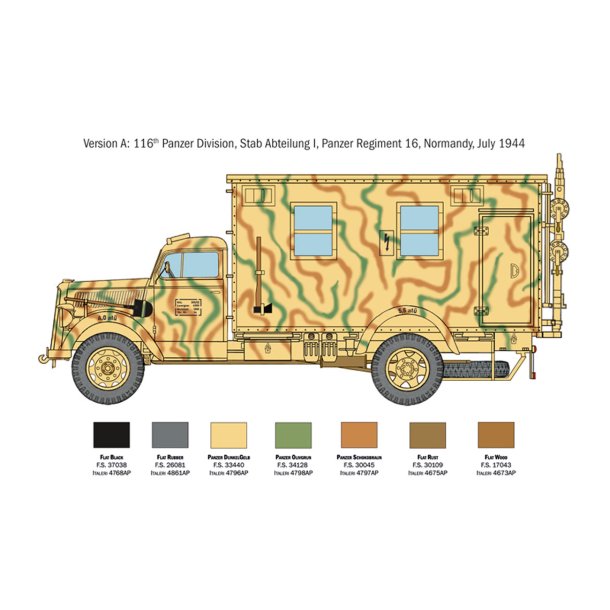 Italeri 1:35 Opel Blitz Radio Truck - Modelbil