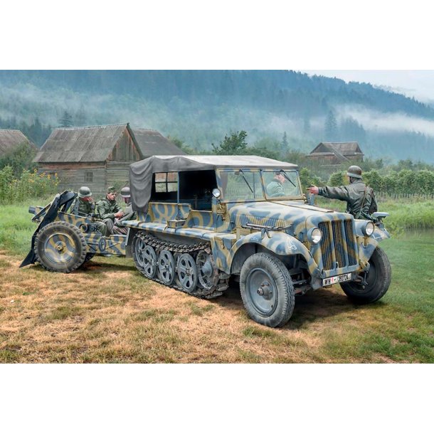 Italeri 1:35 Sd. Fordon 10 Demag D7 leIG 18 m besttning - Modell artillerisystem