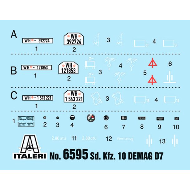 Italeri 1:35 Sd. Fordon 10 Demag D7 leIG 18 m besttning - Modell artillerisystem