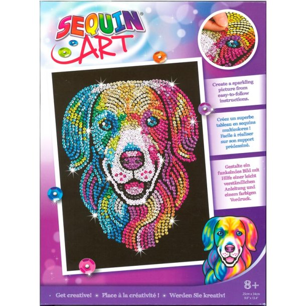 Sequin Art Harlequin hund